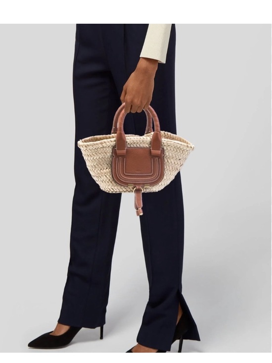 Chloe Handbags - Chloé Woven Palmetto Straw Tote with Brown Leather  Trim